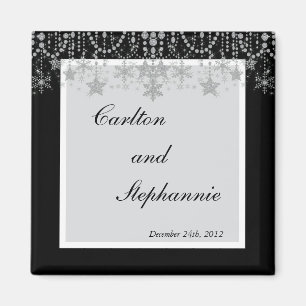 Winter Diamond Wedding Magnet Bevorzugung