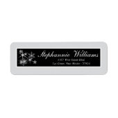 Winter Diamond Wedding Return Address Label (Vorne)