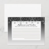 Winter Diamond Wedding Writable Advice Card Hinweiskarte (Vorne/Hinten)