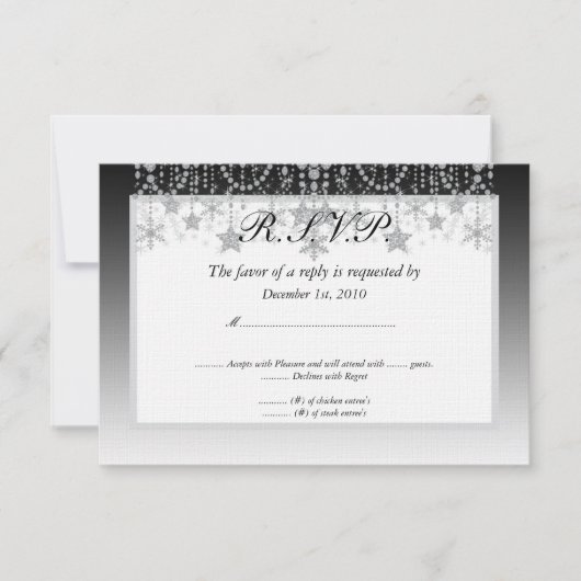 Winter Diamond Wonderland UAWG RSVP Karte (Vorderseite)