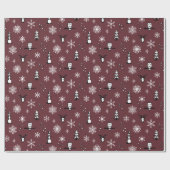 Winter-Dinge Geschenkpapier - Wein, Kohle, Schnee (Flach)