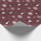 Winter-Dinge Geschenkpapier - Wein, Kohle, Schnee (Ecke)