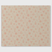 Winter-Dinge Umschlagpapier - Taube + Korallen Geschenkpapier (Flach)