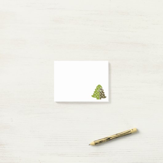 Winter Dinosaur Grünen Weihnachtsbaum Feier Post-it Klebezettel (Auf Schreibtisch)