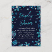 Winter-Display-Dusche mit blauen und silbernen Sch Begleitkarte (Vorderseite)