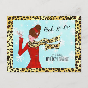 WINTER DIVA - Live Liebe Sparkle! Postkarte