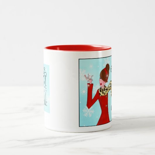 WINTER DIVA - Live Liebe Sparkle! Zweifarbige Tasse (Mittel)