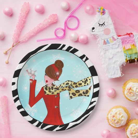 "Winter DIVA" Pappteller (Party)