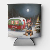Winter Doberman Caravan Weihnachtsabenteuer Dosenkühler (Vorderseite)