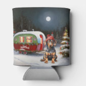 Winter Doberman Caravan Weihnachtsabenteuer Dosenkühler (Rückseite)