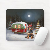 Winter Doberman Caravan Weihnachtsabenteuer Mousepad (Mit Mouse)