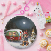 Winter Doberman Caravan Weihnachtsabenteuer Pappteller (Party)