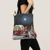 Winter Doberman Caravan Weihnachtsabenteuer Tasche (Von Nahem)