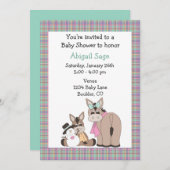 Winter Donkey Baby Shower Einladung - neutral (Vorne/Hinten)