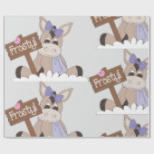 Winter Donkey Geschenkpapier (Flach)