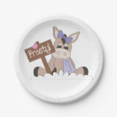 Winter Donkey Pappteller (Vorderseite)