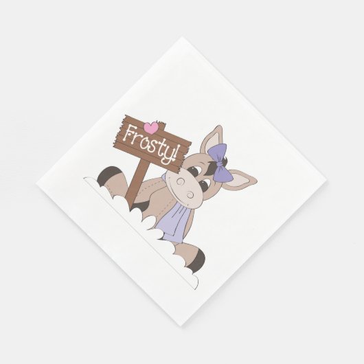 Winter Donkey Serviette (Ecke)