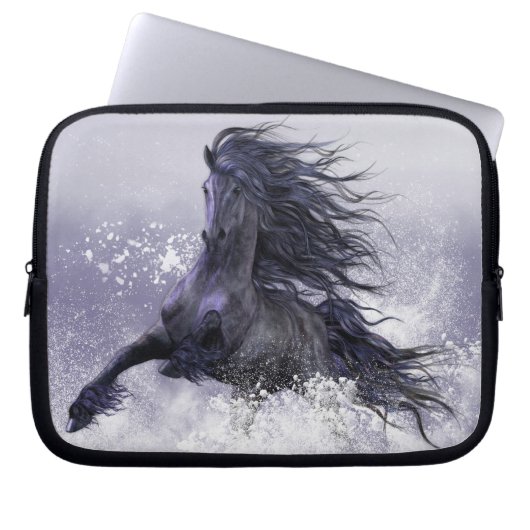 Winter-Donner-Laptop-Hülse Laptopschutzhülle (Vorderseite)