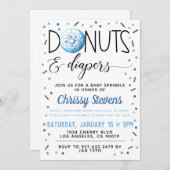 Winter Donut Baby Sprinkle Dusche Einladung (Vorne/Hinten)
