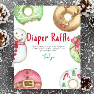Winter Donuts Cookies Diaper Raffle Spiel Poster