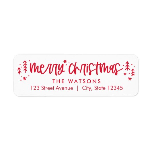 Winter Doodles Holiday Address Labels (Vorne)