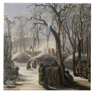 Winter-Dorf des Minatarres, überziehen 26 von Vl Fliese