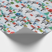Winter-Dorf-Feiertag Geschenkpapier (Ecke)