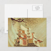 Winter-Dorf Postkarte (Vorne/Hinten)