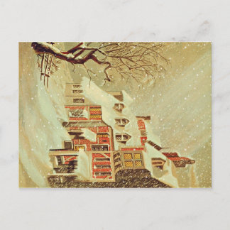 Winter-Dorf Postkarte