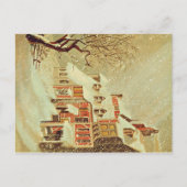 Winter-Dorf Postkarte (Vorderseite)