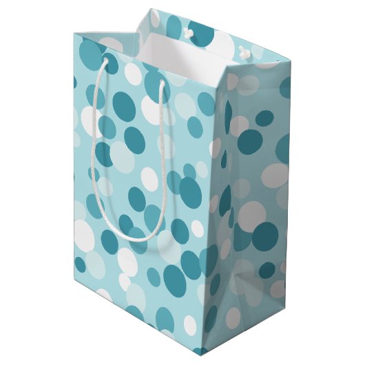 Winter Dots Geschenktasche Mittlere Geschenktüte (Rückseite Schrägansicht)