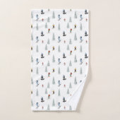 Winter Downhill Pattern Badhandtuch Set (Handtuch)