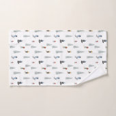 Winter Downhill Pattern Badhandtuch Set (Handtuch)