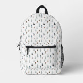 Winter Downhill Pattern Bedruckter Rucksack (Vorderseite)