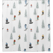 Winter Downhill Pattern Duschvorhang (Vorderseite)