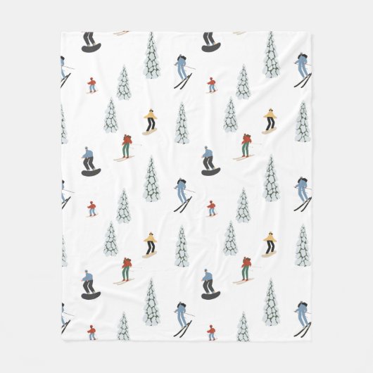 Winter Downhill Pattern Fleecedecke (Vorderseite)