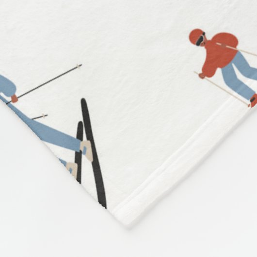 Winter Downhill Pattern Fleecedecke (Ecke)