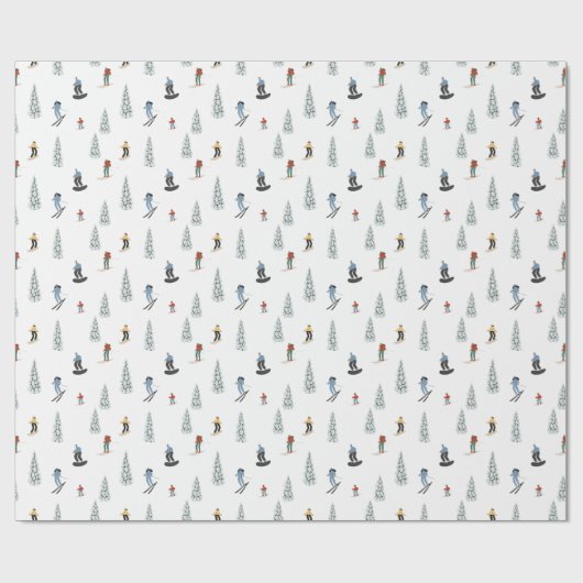 Winter Downhill Pattern Geschenkpapier (Flach)
