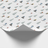 Winter Downhill Pattern Geschenkpapier (Ecke)
