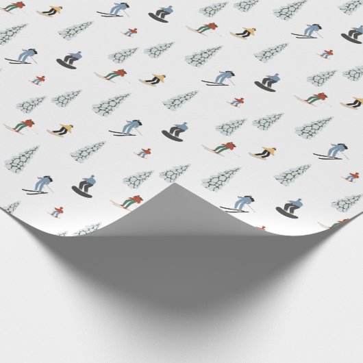Winter Downhill Pattern Geschenkpapier (Ecke)