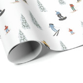 Winter Downhill Pattern Geschenkpapier (Rolleneckpunkt)