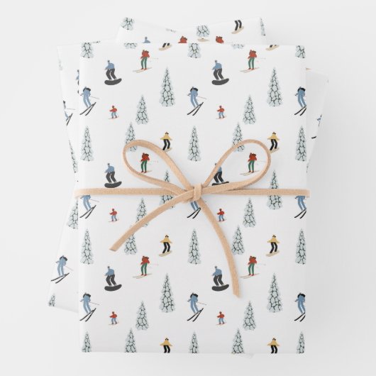Winter Downhill Pattern Geschenkpapier Set (Beispiel)