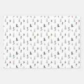 Winter Downhill Pattern Geschenkpapier Set (Vorderseite)