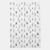 Winter Downhill Pattern Geschirrtuch (Vertikal)