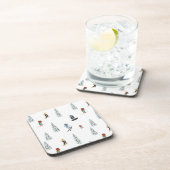 Winter Downhill Pattern Getränkeuntersetzer (Rechte Seite)