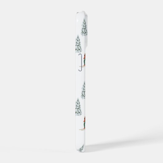 Winter Downhill Pattern iPhone 15 Hülle (Rechte Seite)