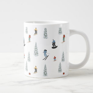 Winter Downhill Pattern Jumbo-Tasse