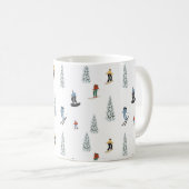 Winter Downhill Pattern Kaffeetasse (VorderseiteRechts)