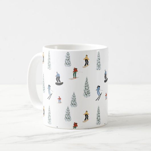 Winter Downhill Pattern Kaffeetasse (Vorderseite Links)