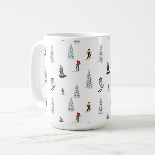 Winter Downhill Pattern Kaffeetasse (Vorderseite Links)